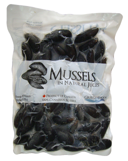 Cooked Canada blue mussels